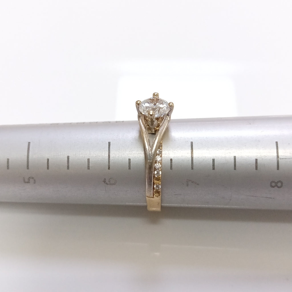 SOLITARIO ORO, ORO BLANCO 14 K 2.2 GRMS (SEMINUEVO)