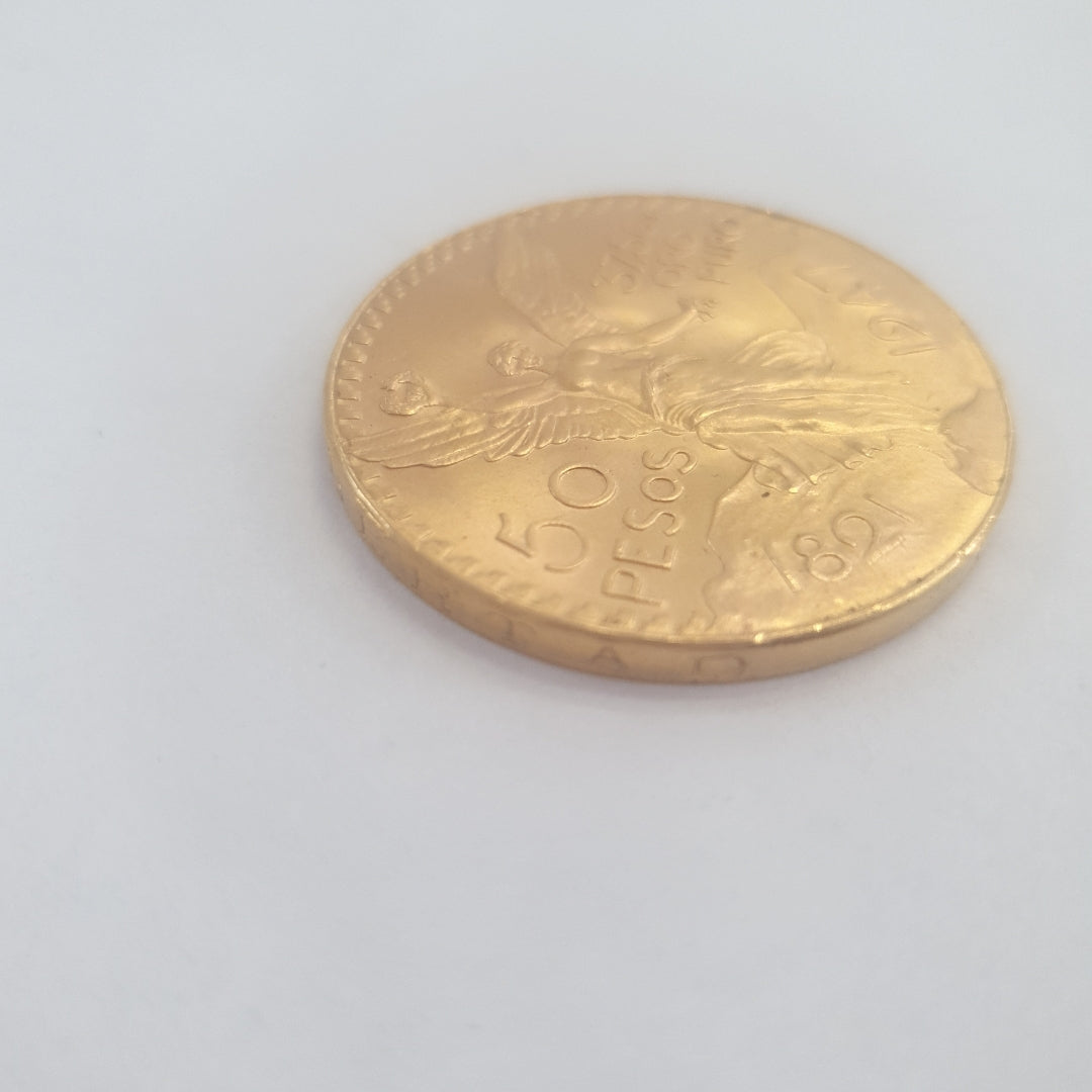 K1 41.6 GRMS 21 K IDENTIFICACIÓN MONEDA NOMINATIVA MONEDAS PESOS 50 PES (SEMINUEVO)
