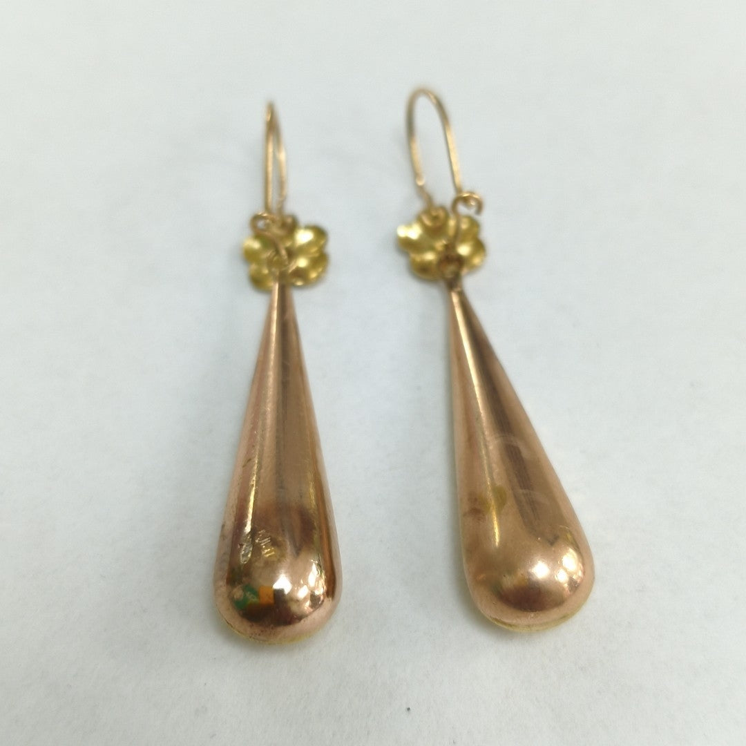 ARETES PAR ORO COMBINADO 14 K 4.1 GRMS (SEMINUEVO)