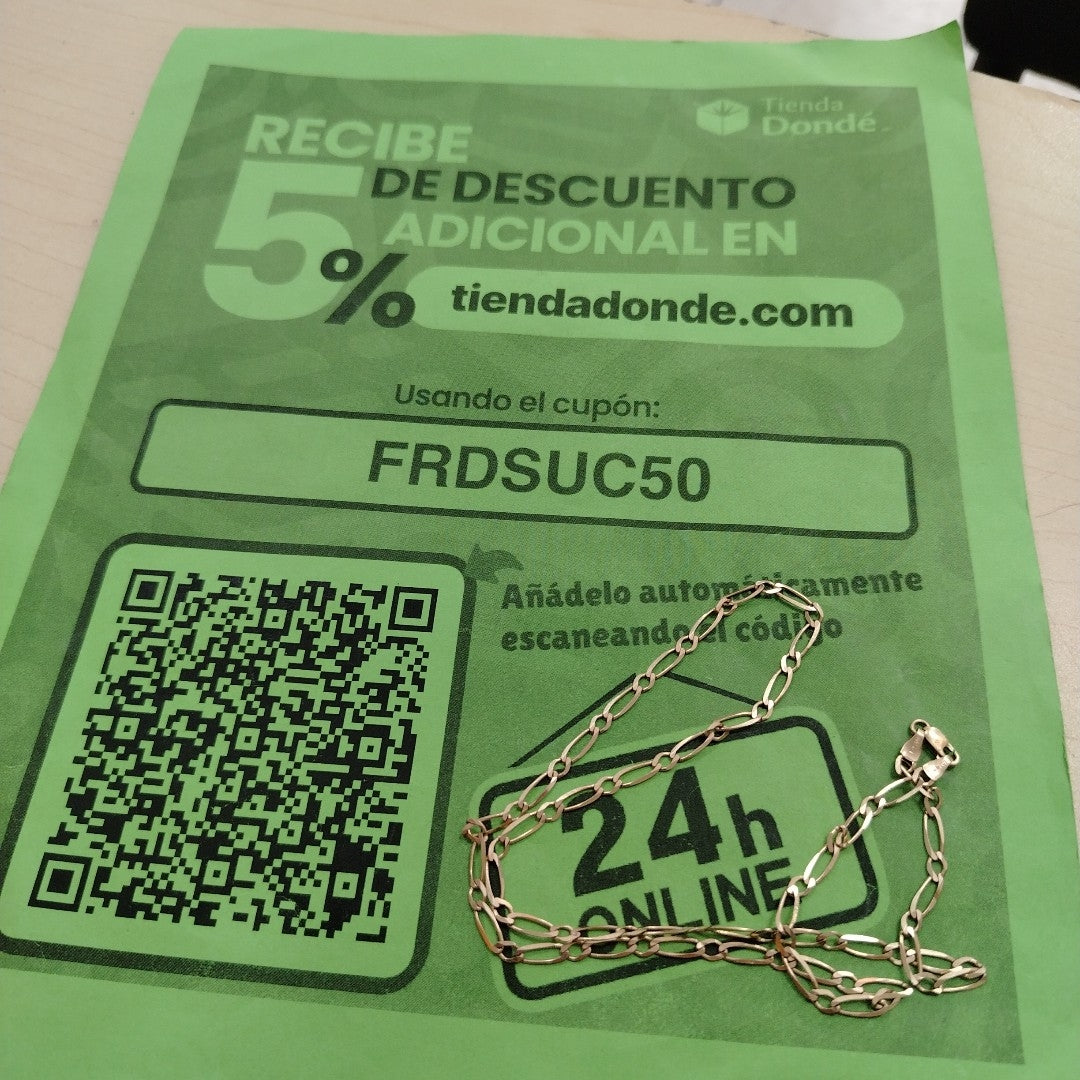 CADENA ORO 14 K 6.2 GRMS (SEMINUEVO)