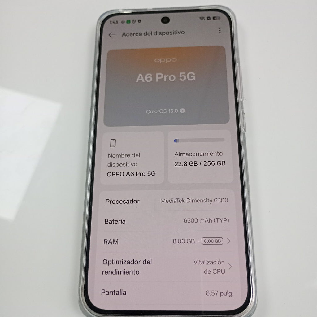 CELULAR OPPO  A6 PRO CPH2781 (2025) 256 GB 8 GB RAM (SEMINUEVO)
