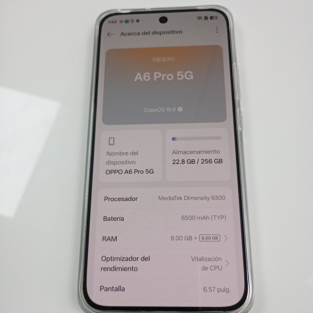 CELULAR OPPO  A6 PRO CPH2781 (2025) 256 GB 8 GB RAM (SEMINUEVO)