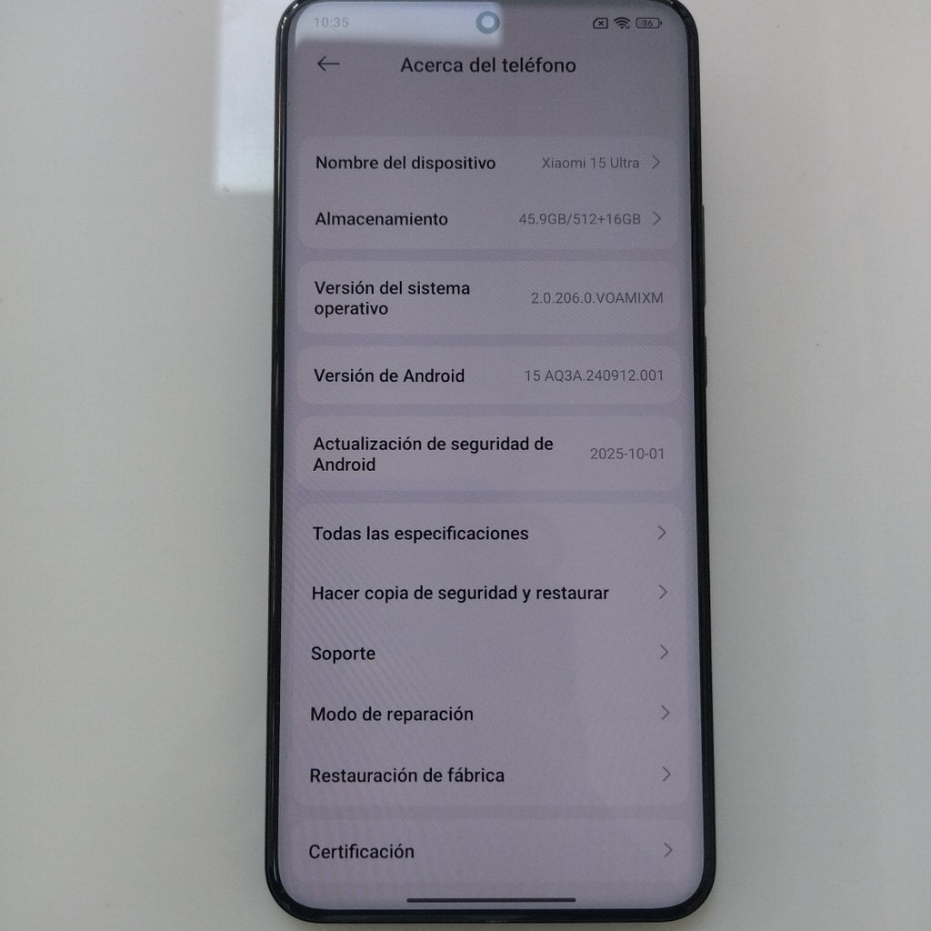 CELULAR XIAOMI 15 ULTRA 25010PN30G (2025) 512 GB 16 GB RAM (SEMINUEVO)
