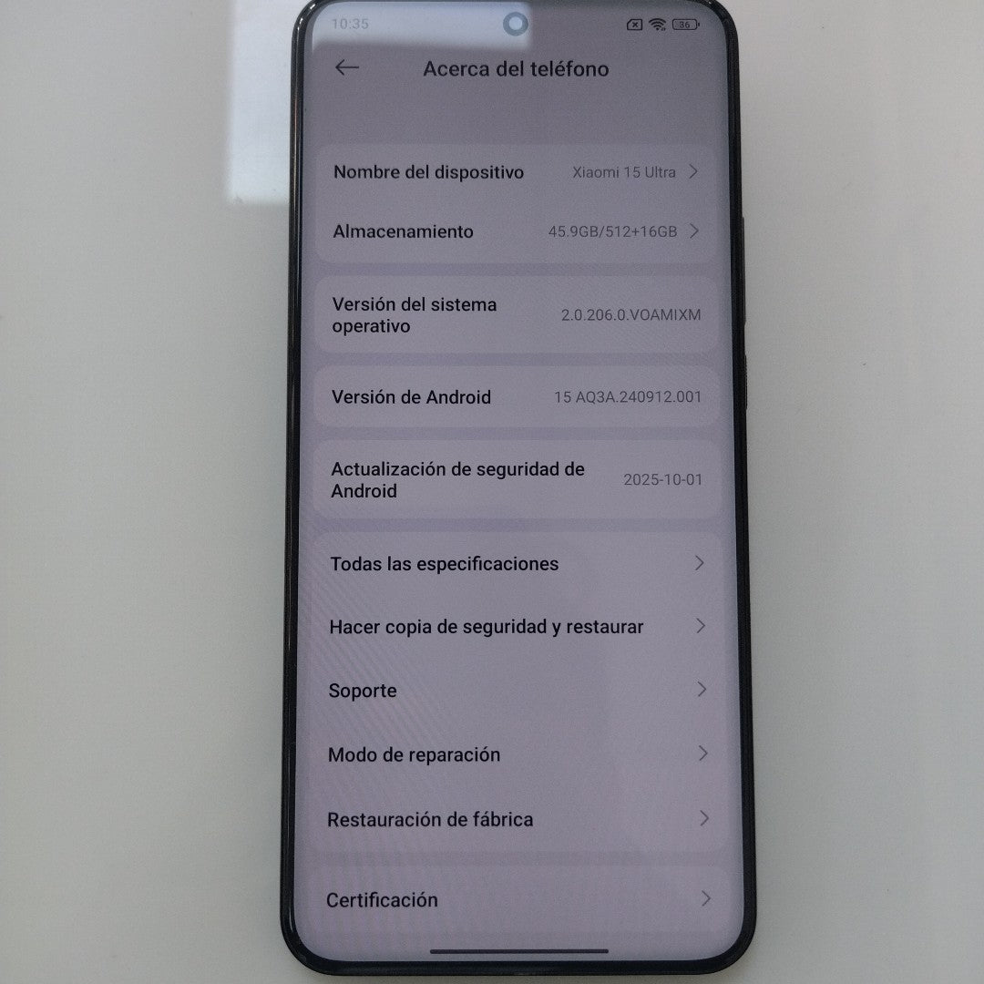 CELULAR XIAOMI 15 ULTRA 25010PN30G (2025) 512 GB 16 GB RAM (SEMINUEVO)