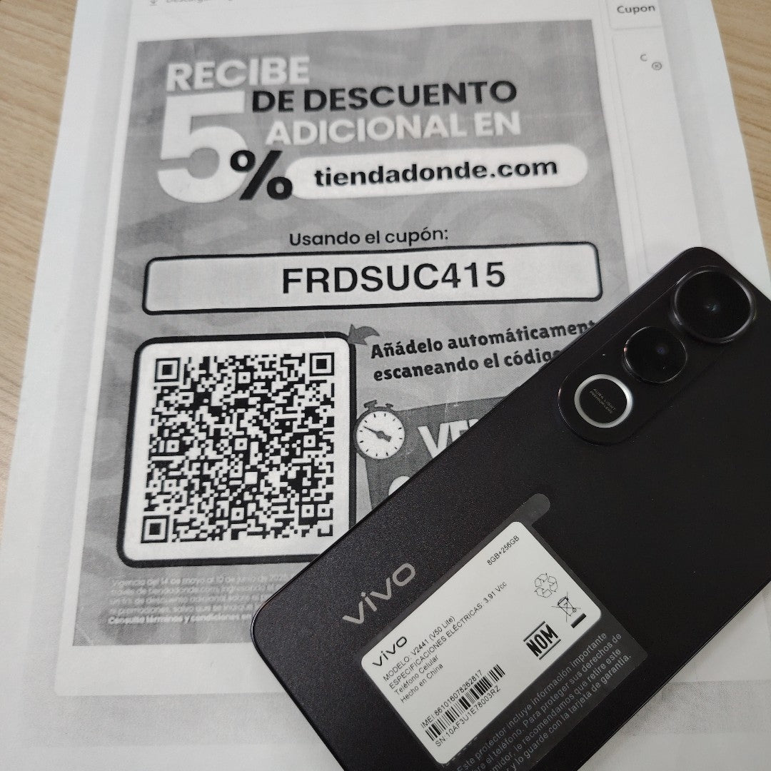 CELULAR VIVO V50 LITE V2441 (2025) 256 GB 8 GB RAM (SEMINUEVO)
