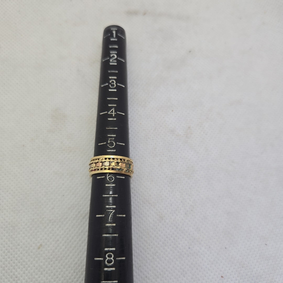 ANILLITO ORO COMBINADO 14 K 4.4 GRMS (SEMINUEVO)