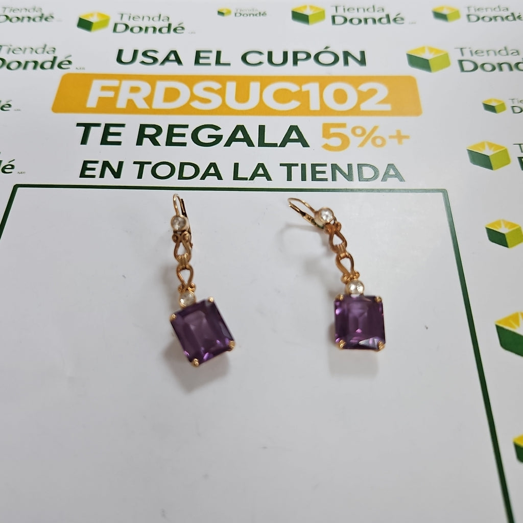 ARETES PAR ORO 14 K 8.8 GRMS (SEMINUEVO)