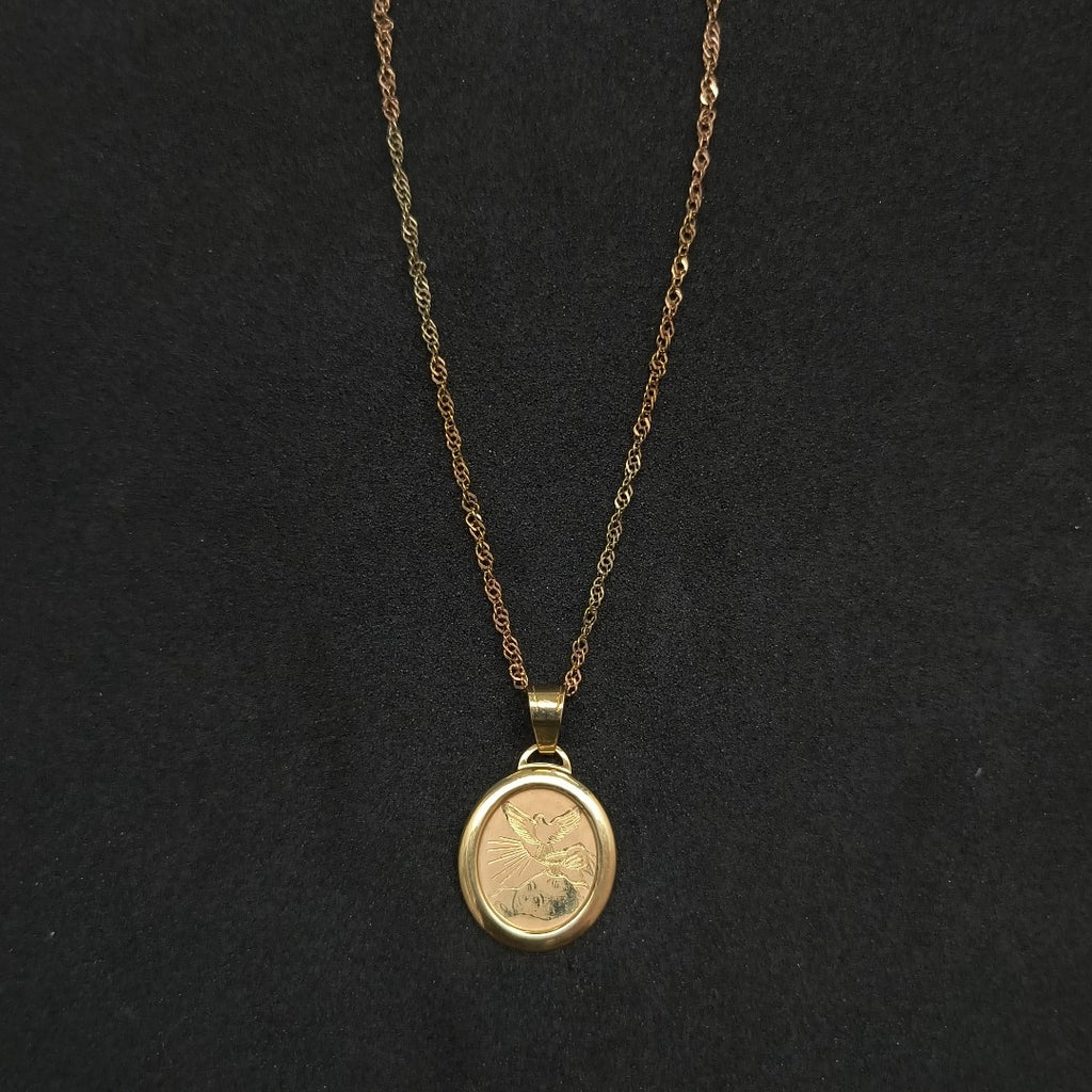 CADENA, DIJE ORO COMBINADO 10 K 1.9 GRMS (SEMINUEVO)