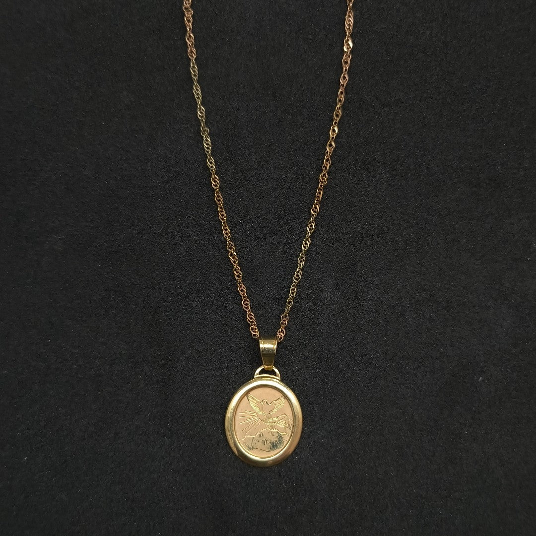 CADENA, DIJE ORO COMBINADO 10 K 1.9 GRMS (SEMINUEVO)