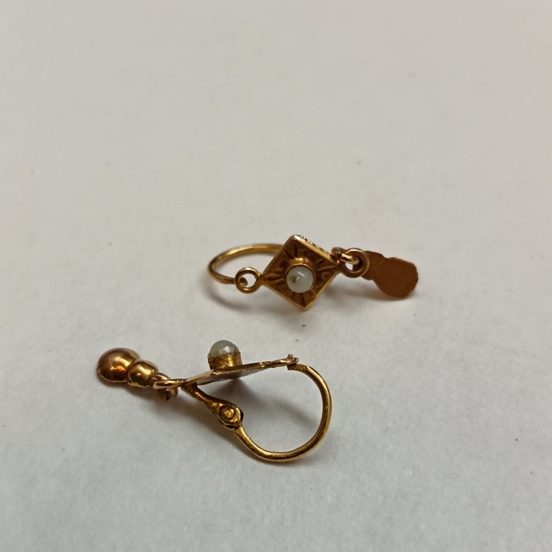 ARETES PAR ORO 14 K 1 GRMS (SEMINUEVO)