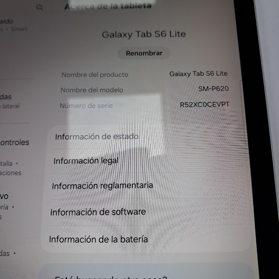 TABLETA SAMSUNG GALAXY TAB S6 LITE SM-P620 (2024) 128 GB 4 GB RAM (SEMINUEVO)