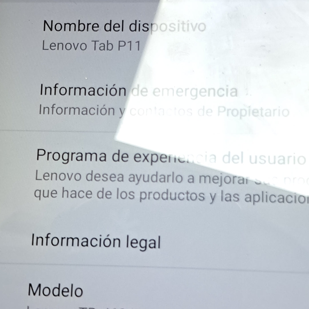 TABLETA LENOVO TAB P11 TB-J606L (2022) 128 GB 4 GB RAM (SEMINUEVO)