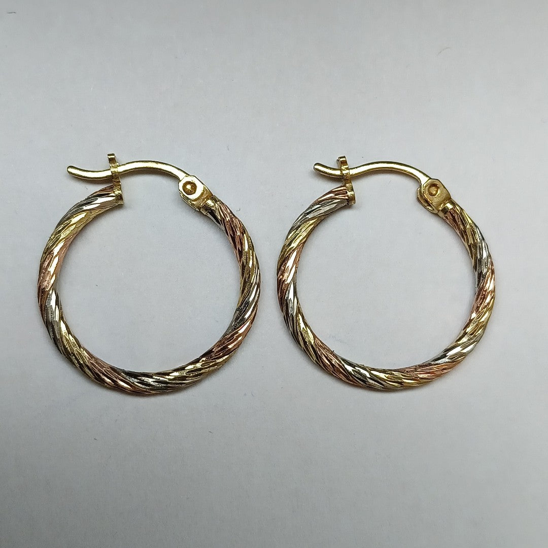 ARRACADAS PAR ORO COMBINADO 10 K 2,60 GRMS (SEMINUEVO)
