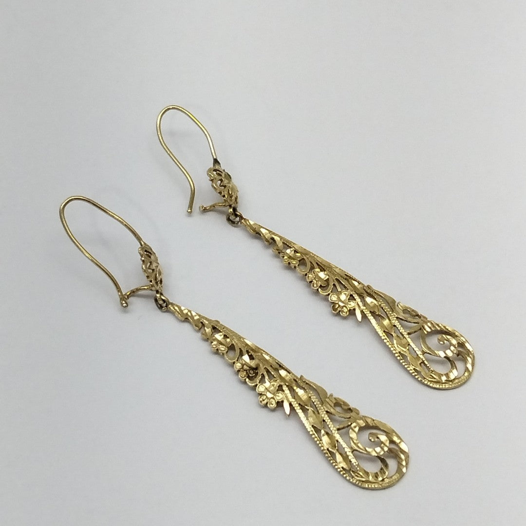 ARETES PAR ORO 14 K 4,80 GRMS (SEMINUEVO)