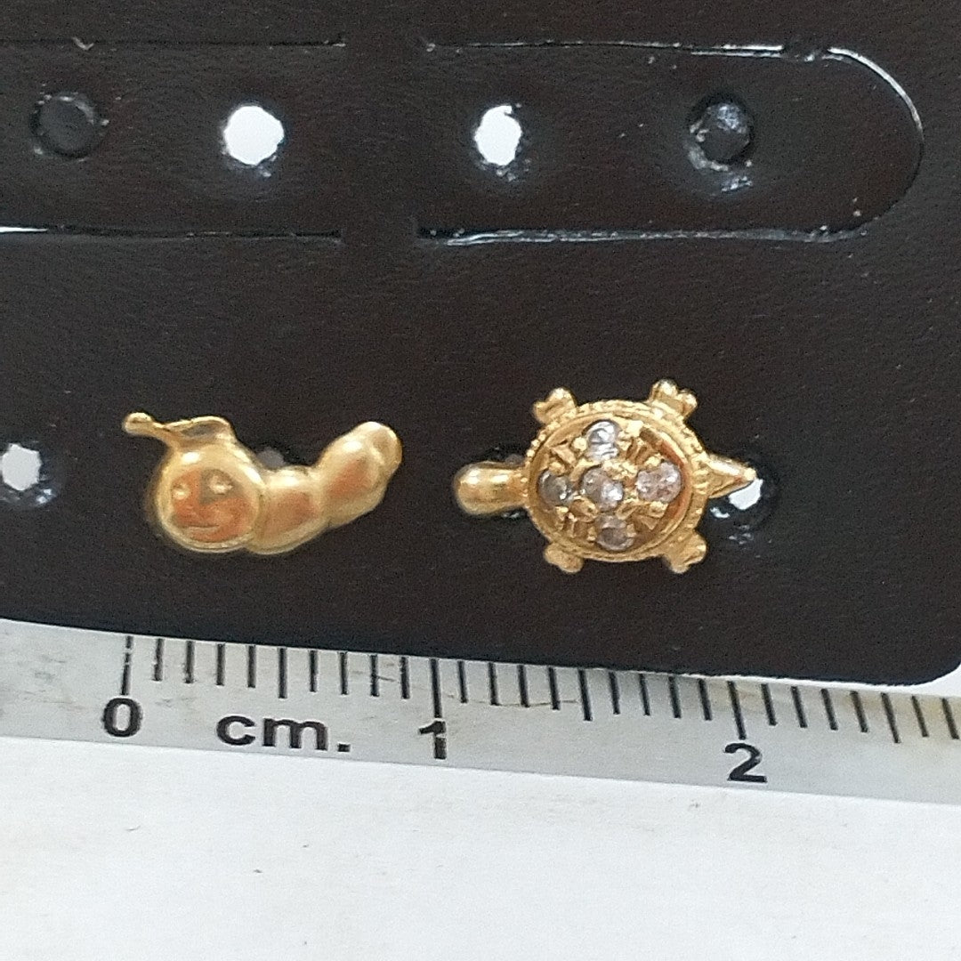 BROQUELES PAR ORO 14 K 0.5 GRMS (SEMINUEVO)