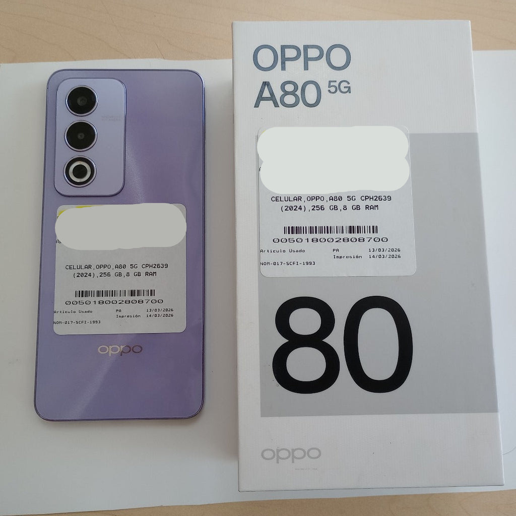CELULAR OPPO  A80 5G CPH2639 (2024) 256 GB 8 GB RAM (SEMINUEVO)