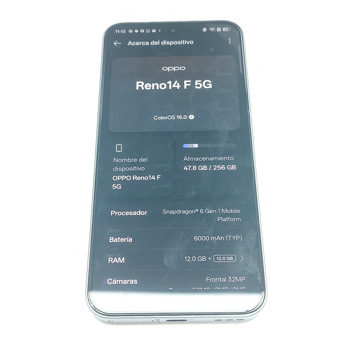CELULAR OPPO  RENO 14 F CPH2743 (2025) 256 GB 12 GB RAM (SEMINUEVO)