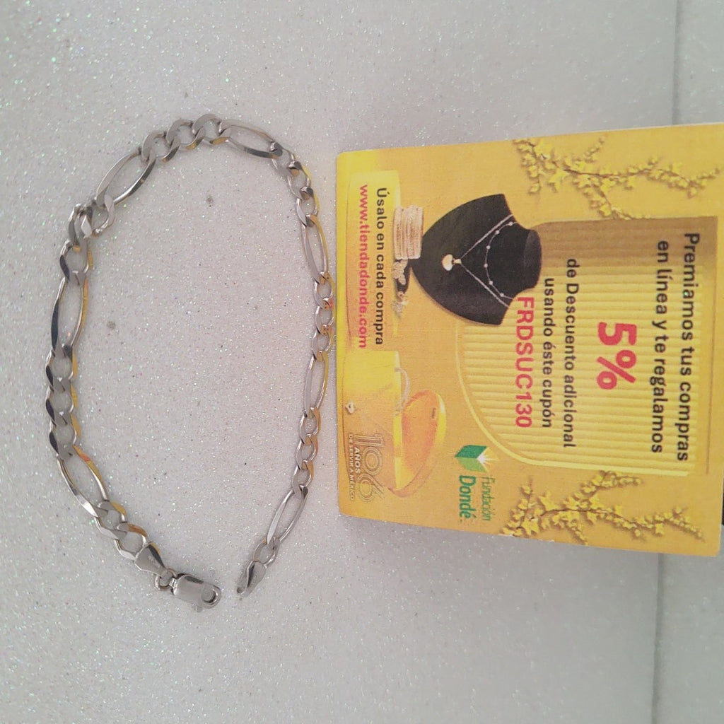 PULSERA ORO BLANCO 14 K 6.4 GRMS (SEMINUEVO)