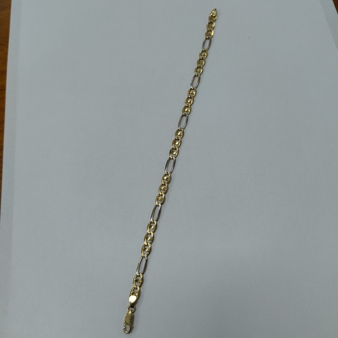 PULSERA ORO COMBINADO 14 K 7,00 GRMS (SEMINUEVO)