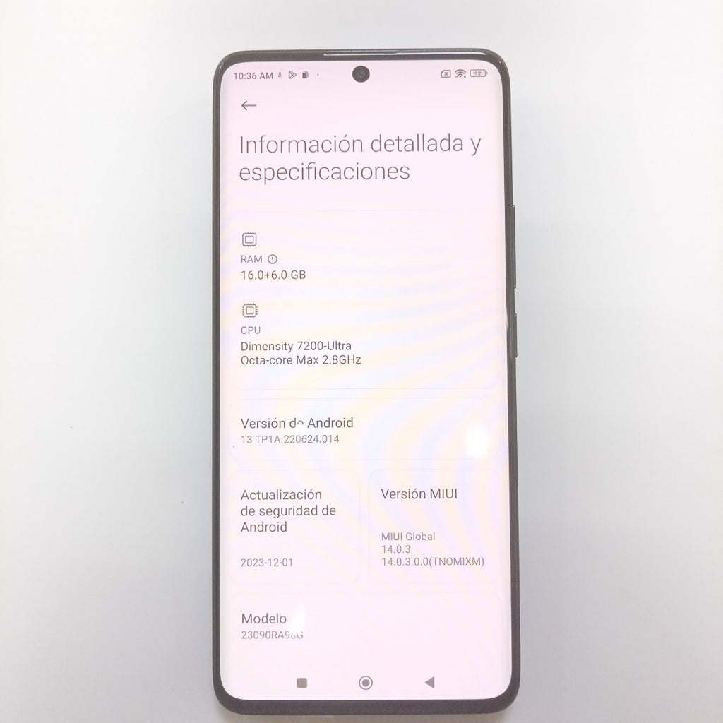 CELULAR XIAOMI REDMI NOTE 13 PRO+ 5G 23090RA98G (2023) 512 GB 16 GB RAM (SEMINUEVO)