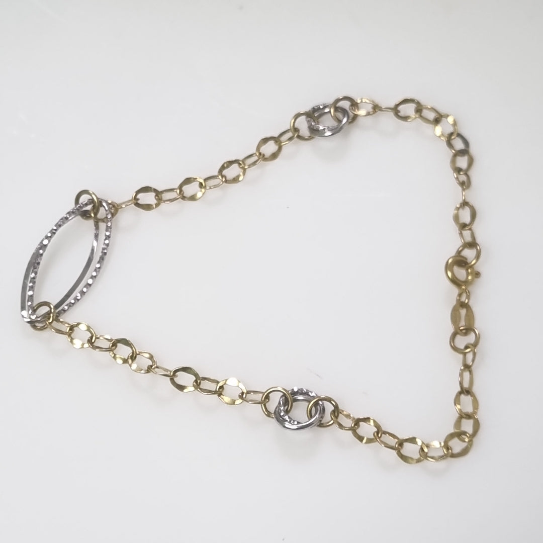 PULSERA ORO, ORO COMBINADO 14 K 1.5 GRMS (SEMINUEVO)