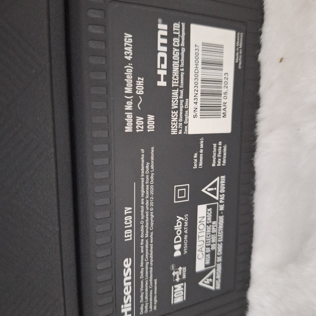 PANTALLA HISENSE 43A7GV (2023) 43" LED 4K (SEMINUEVO)