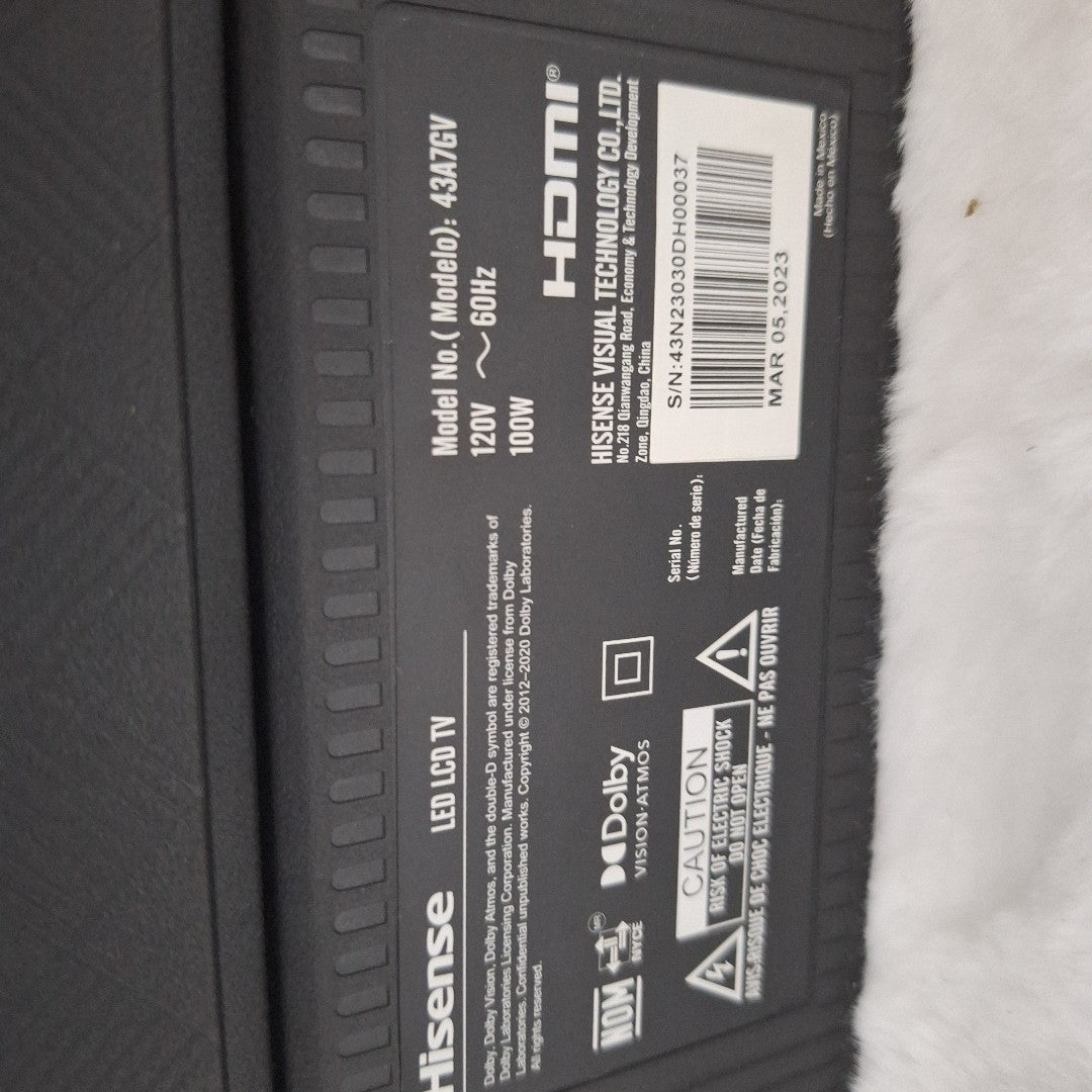 PANTALLA HISENSE 43A7GV (2023) 43" LED 4K (SEMINUEVO)