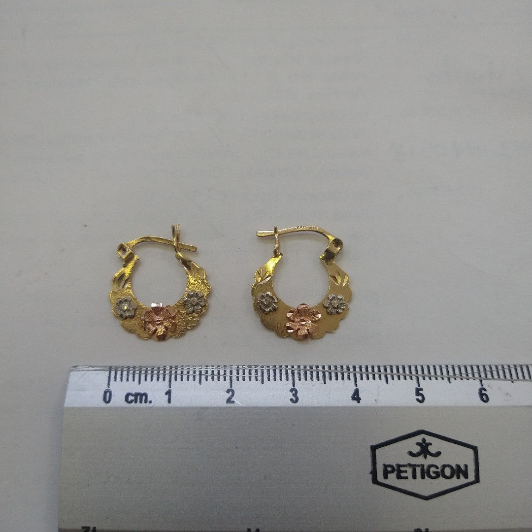 ARRACADAS PAR ORO 14 K 2.2 GRMS (SEMINUEVO)