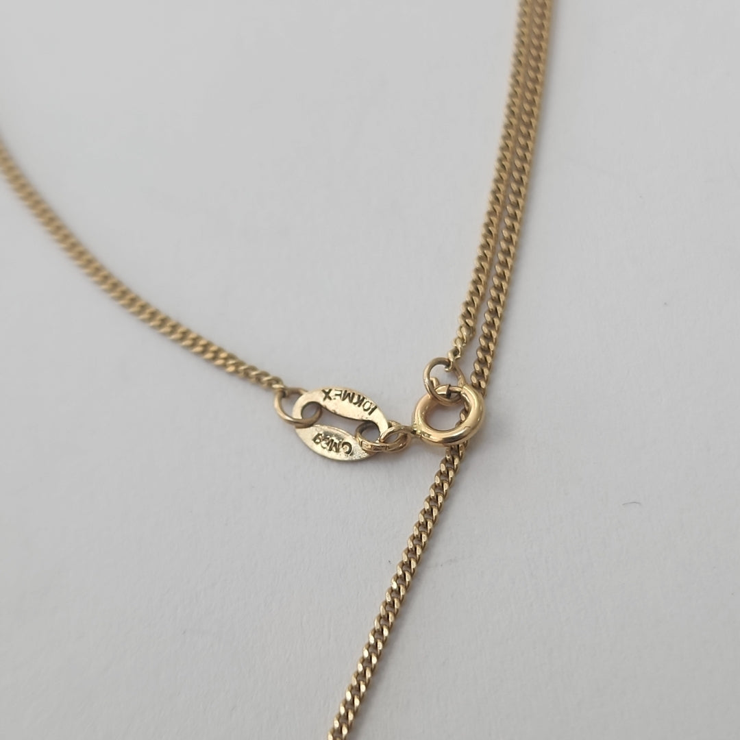 CADENA, MEDALLA RELIGIOSA ORO 10 K 3.4 GRMS (SEMINUEVO)
