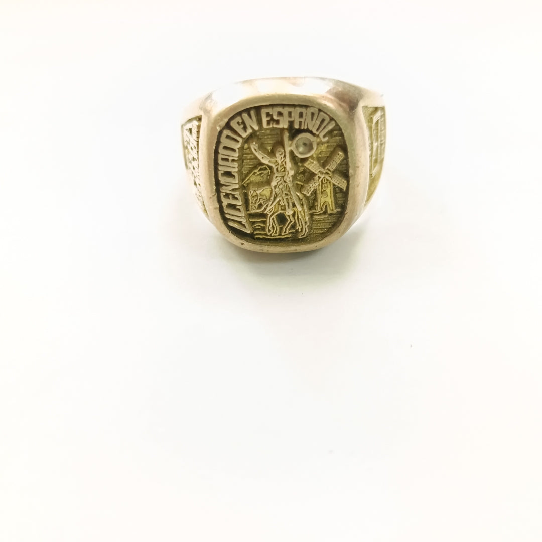 ANILLO DE GRADUACIÓN ORO 10 K 8 GRMS (SEMINUEVO)