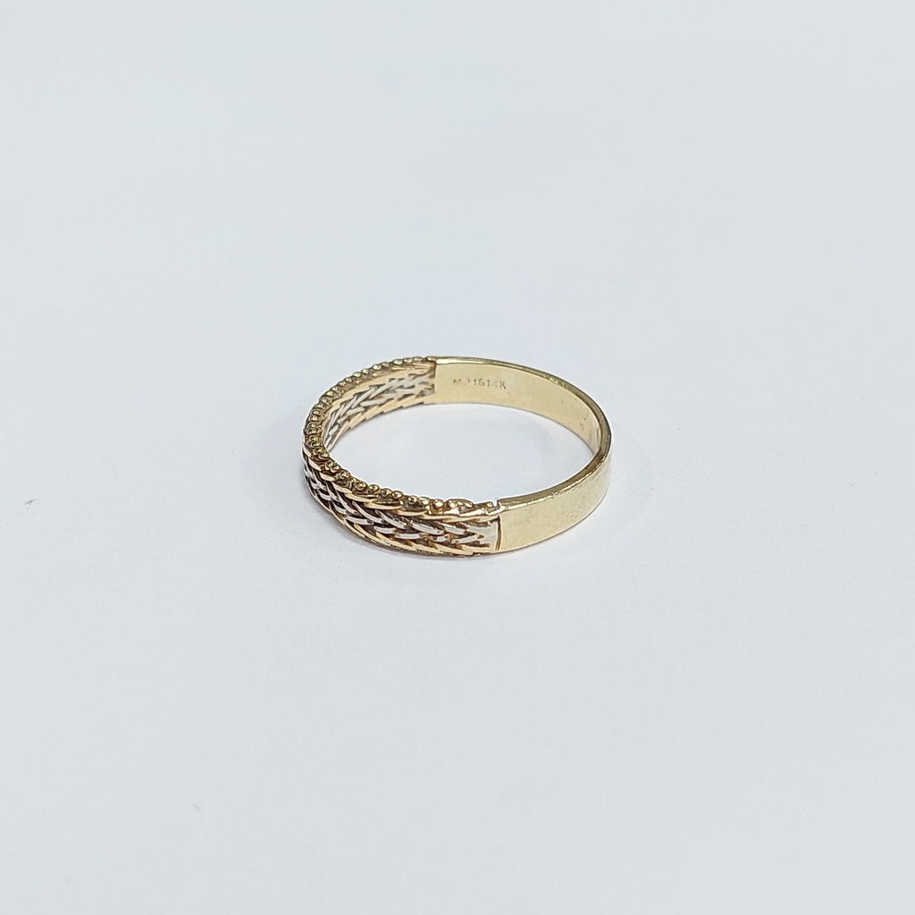 ARGOLLA ORO,ORO COMBINADO 14 K 3,10 GRMS (SEMINUEVO)