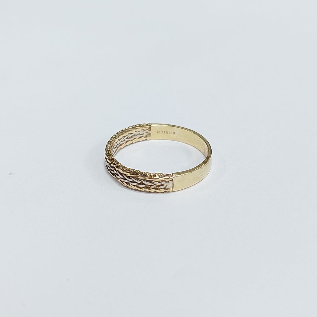 ARGOLLA ORO,ORO COMBINADO 14 K 3,10 GRMS (SEMINUEVO)