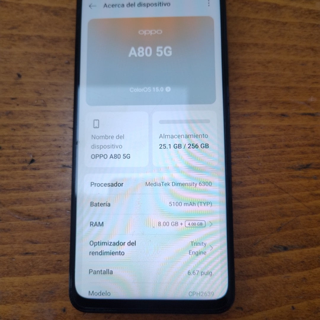 CELULAR OPPO  A80 5G CPH2639 (2024) 256 GB 8 GB RAM (SEMINUEVO)