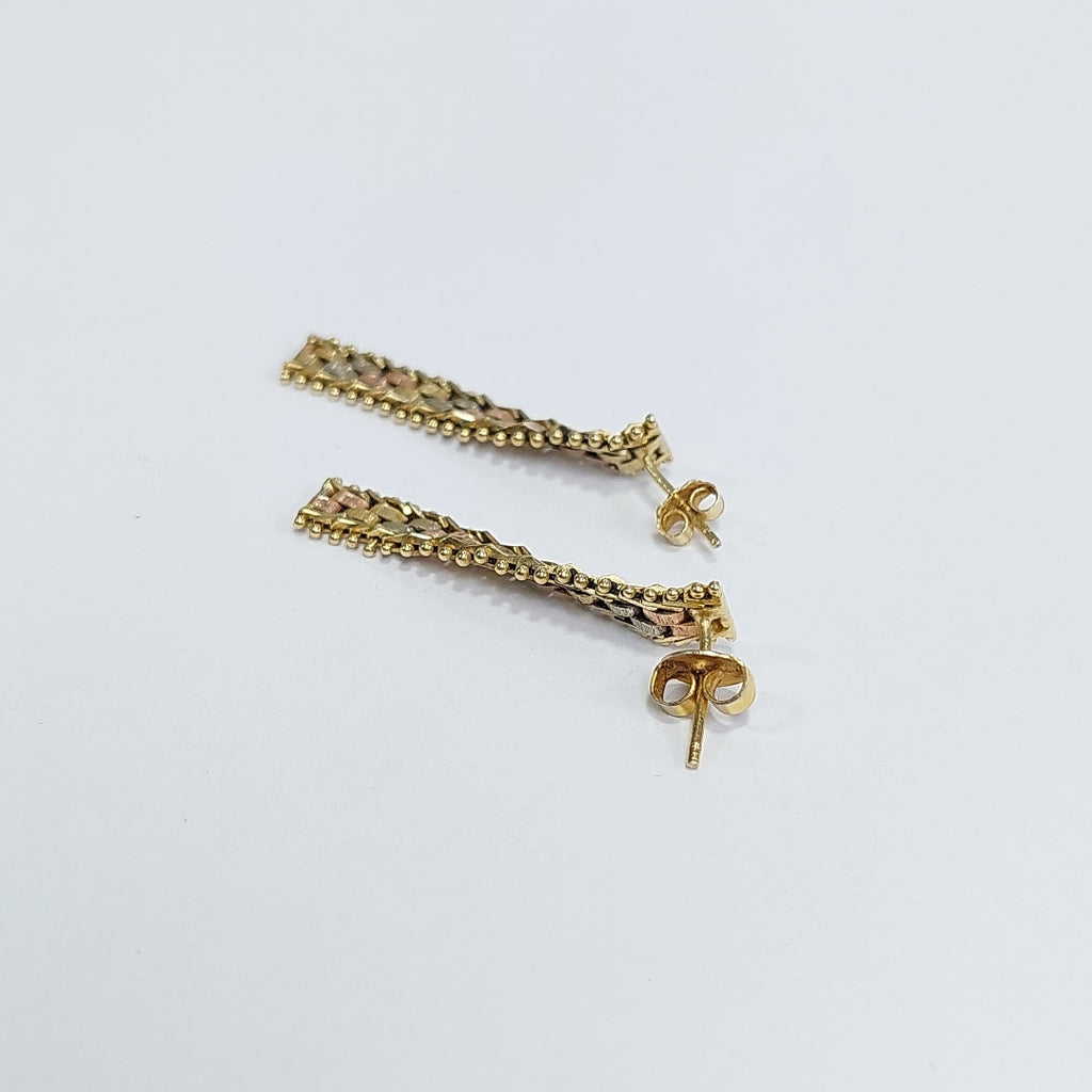 BROQUELES PAR ORO COMBINADO 14 K 4,10 GRMS (SEMINUEVO)