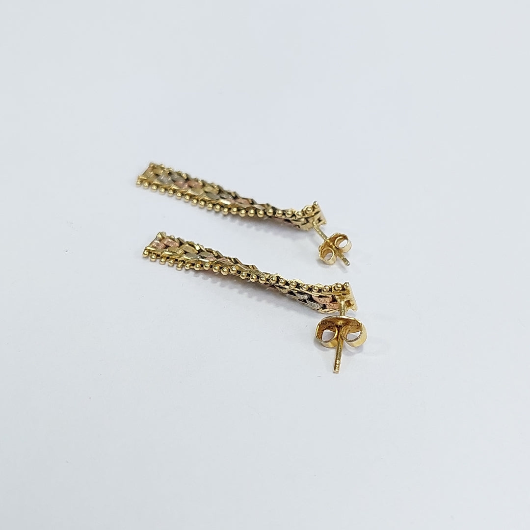 BROQUELES PAR ORO COMBINADO 14 K 4,10 GRMS (SEMINUEVO)