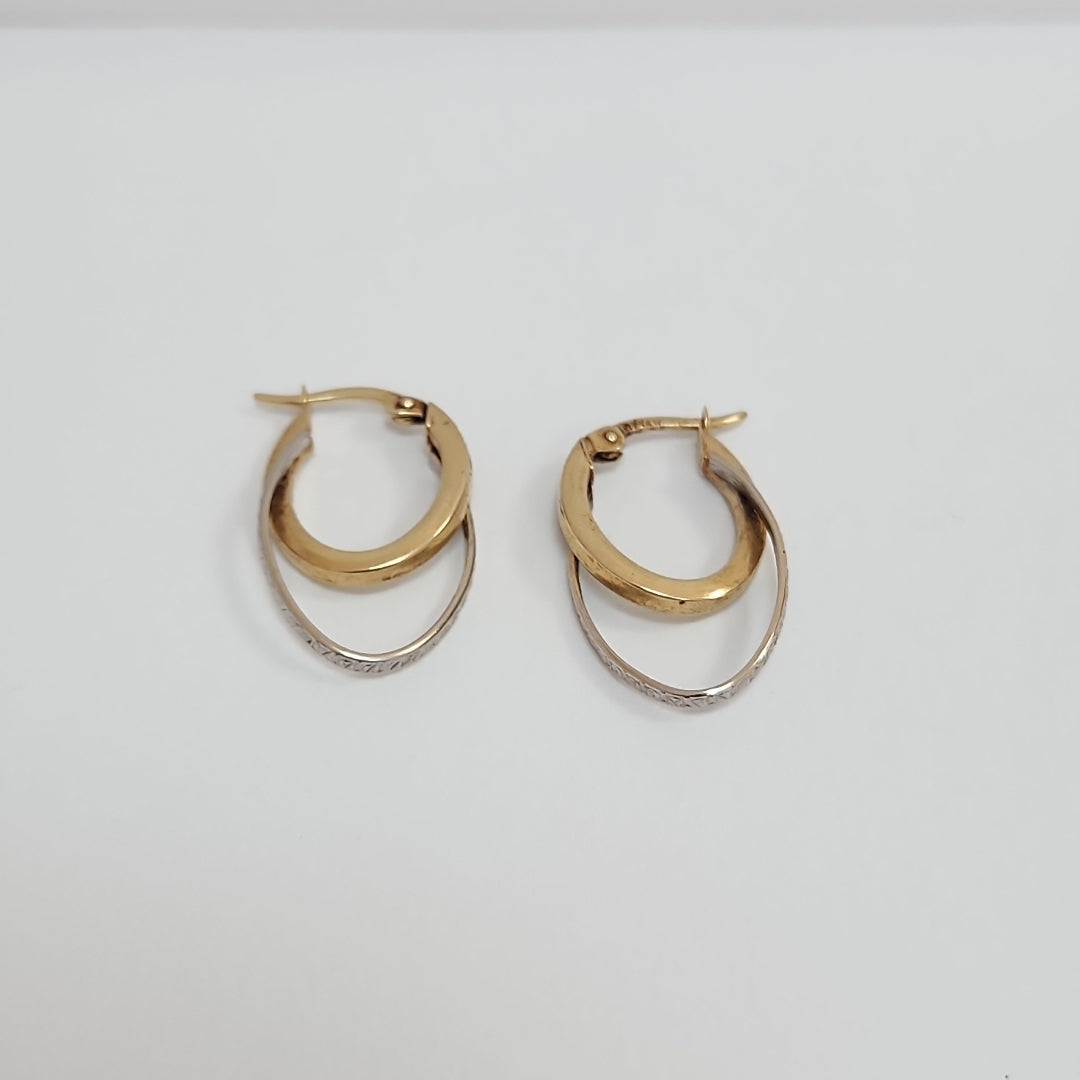 ARRACADAS PAR ORO 14 K 2.7 GRMS (SEMINUEVO)