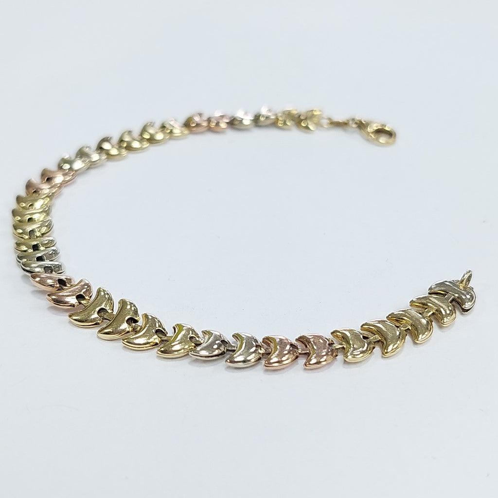 PULSERA ORO COMBINADO 14 K 6,50 GRMS (SEMINUEVO)