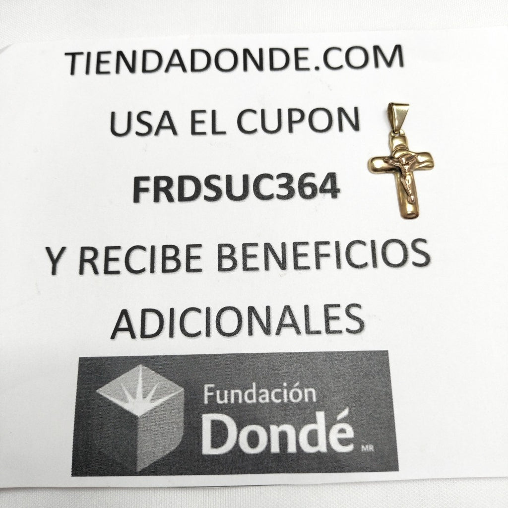 CRUCIFIJO ORO, ORO COMBINADO 10 K 1.7 GRMS (SEMINUEVO)
