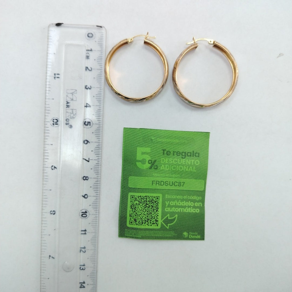 ARETES PAR ORO 14 K 6.2 GRMS (SEMINUEVO)