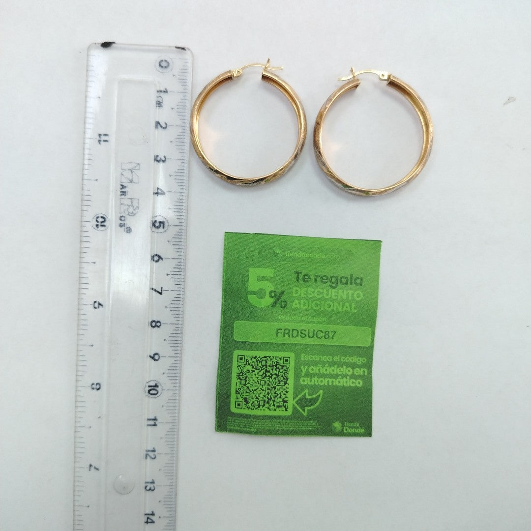 ARETES PAR ORO 14 K 6.2 GRMS (SEMINUEVO)