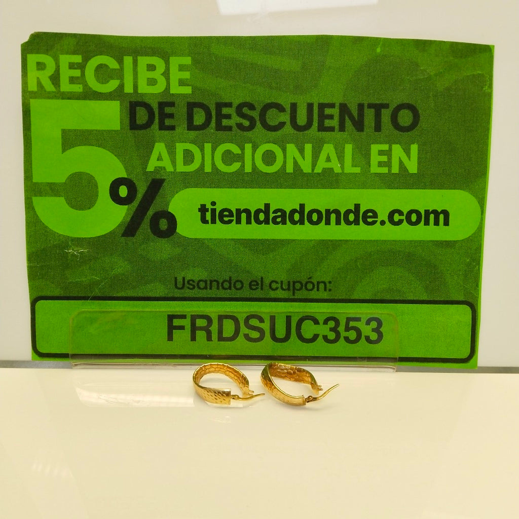 ARRACADAS PAR ORO 10 K 2.8 GRMS (SEMINUEVO)