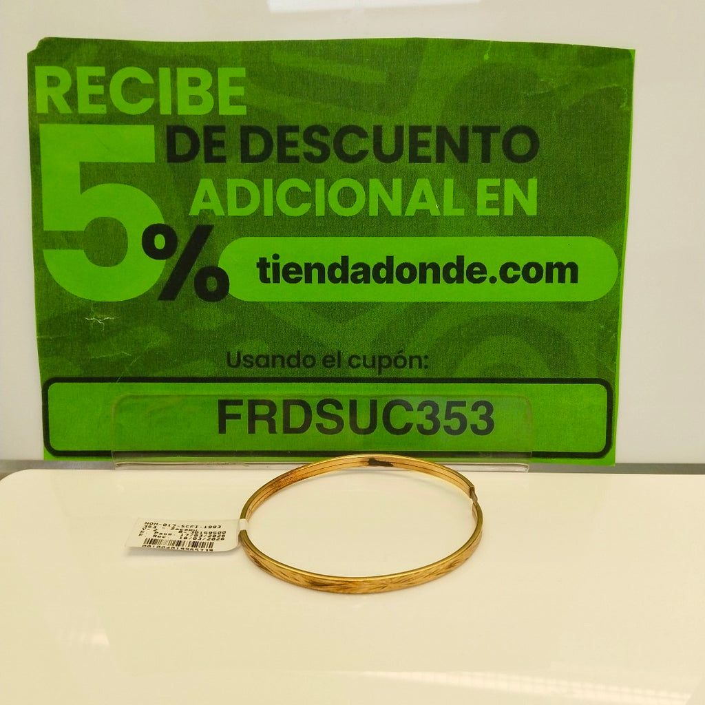 PULSERA RIGIDA ORO 10 K 5.3 GRMS (SEMINUEVO)