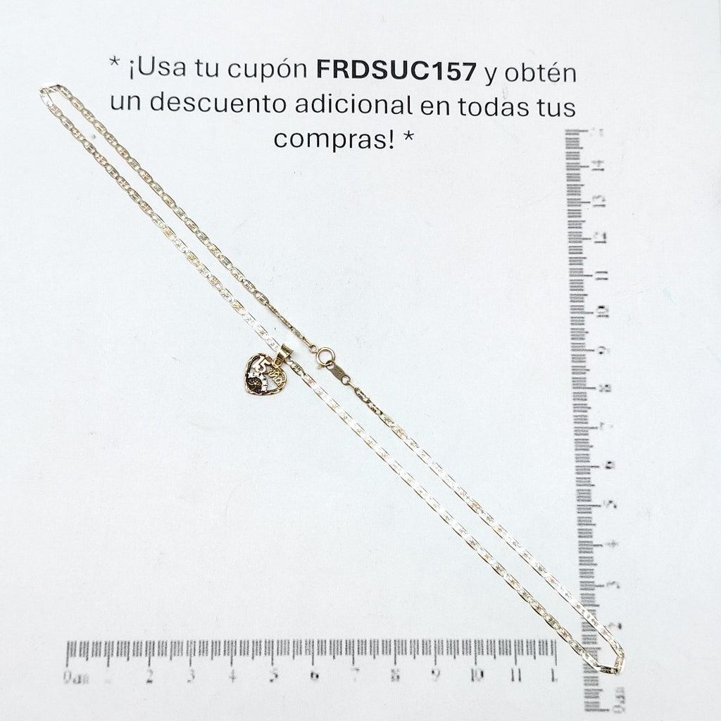CADENA, DIJE ORO 10 K 3.4 GRMS (SEMINUEVO)