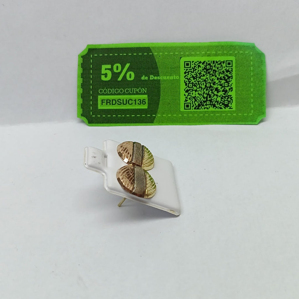 BROQUELES PAR ORO, ORO COMBINADO 14 K 1.6 GRMS (SEMINUEVO)