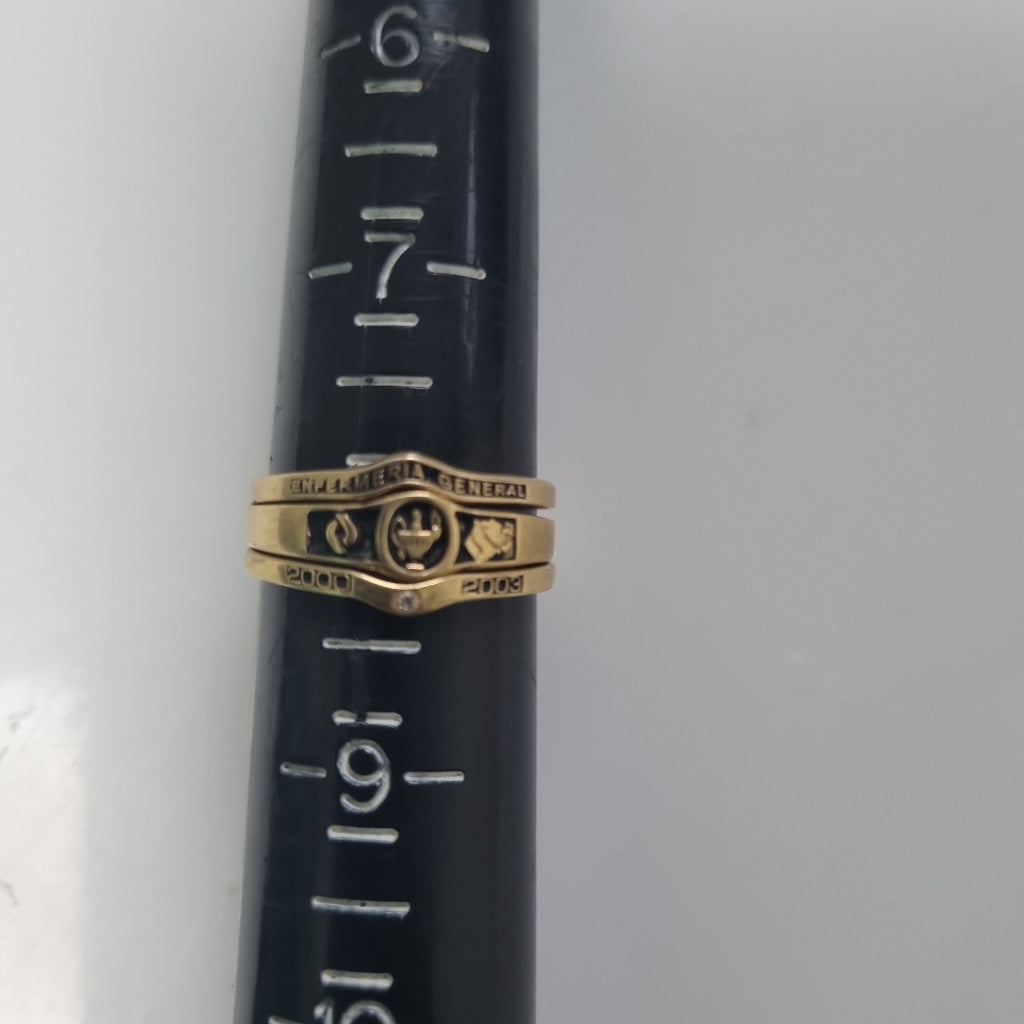 ANILLO DE GRADUACIÓN ORO 14 K 5.5 GRMS (SEMINUEVO)