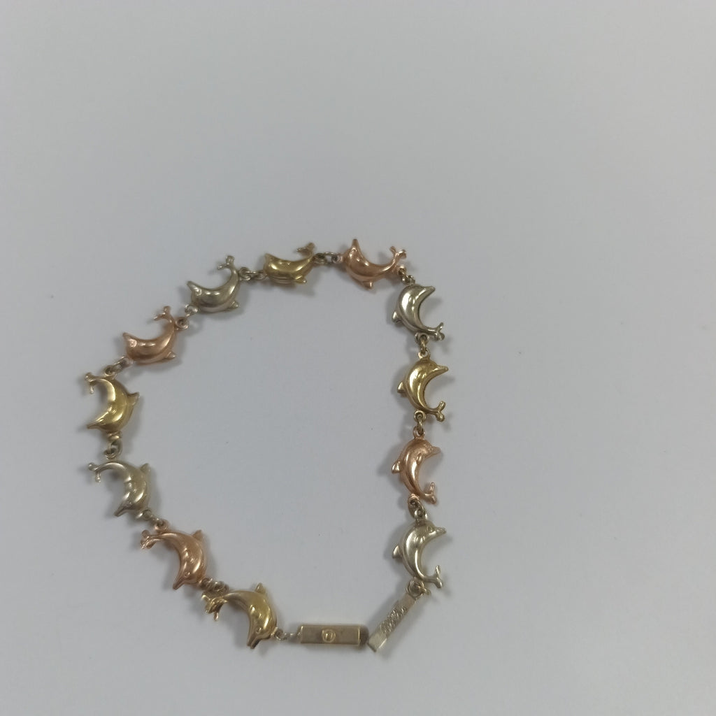 PULSERA ORO COMBINADO 10 K 5.6 GRMS (SEMINUEVO)