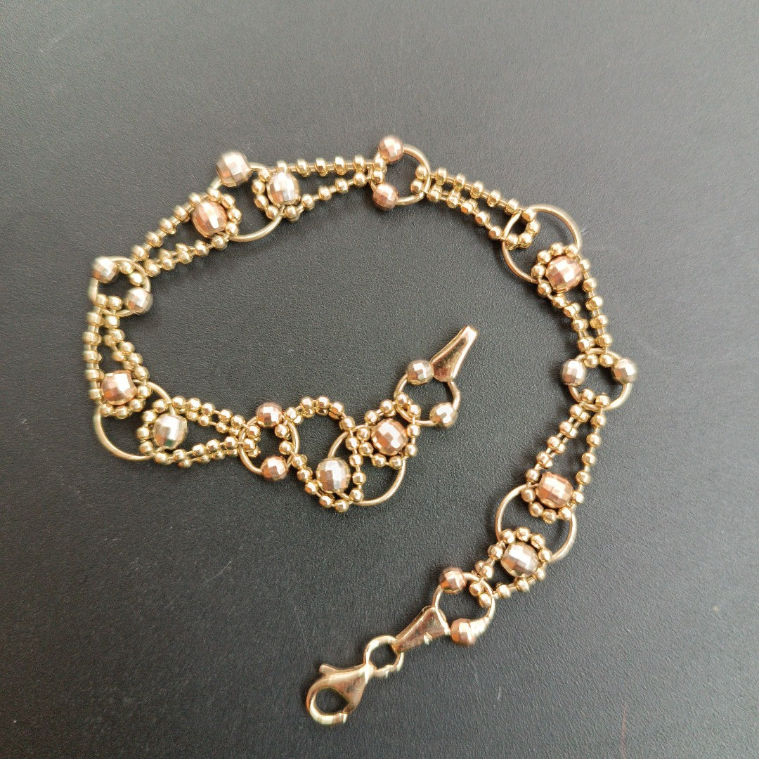 PULSERA ORO COMBINADO 14 K 8,10 GRMS (SEMINUEVO)