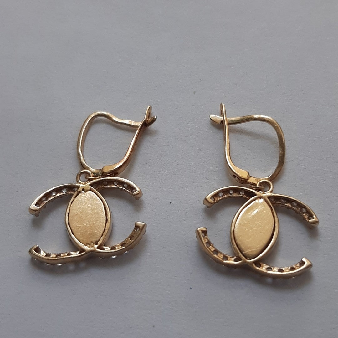 ARRACADAS PAR ORO 14 K 2.8 GRMS (SEMINUEVO)