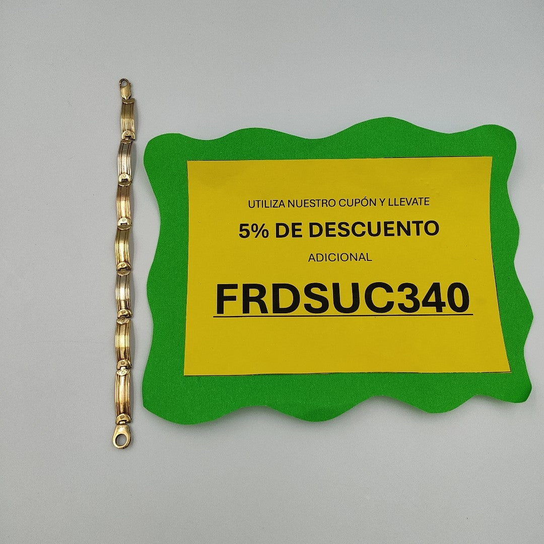 PULSERA ORO, ORO COMBINADO 14 K 14.8 GRMS (SEMINUEVO)
