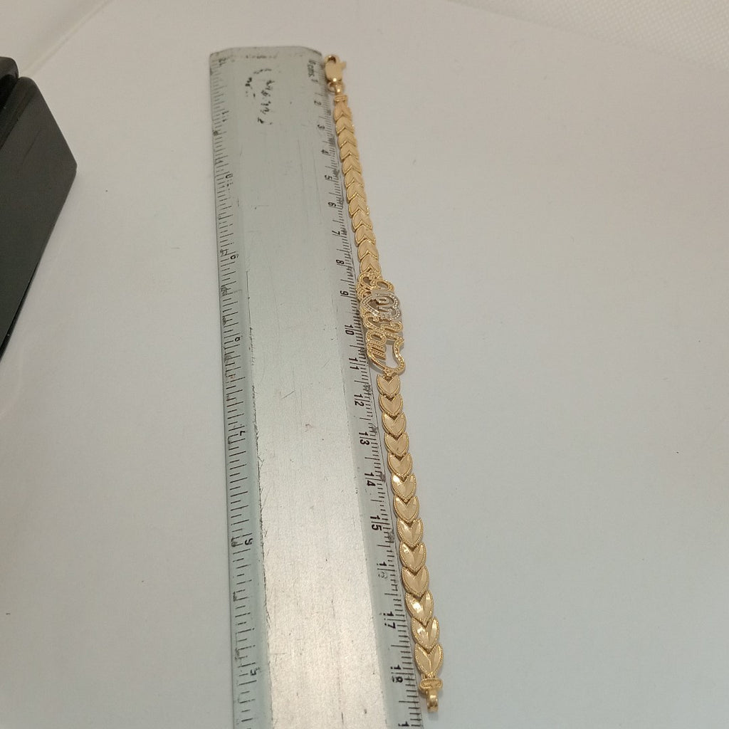 PULSERA ORO COMBINADO 14 K 7,70 GRMS (SEMINUEVO)